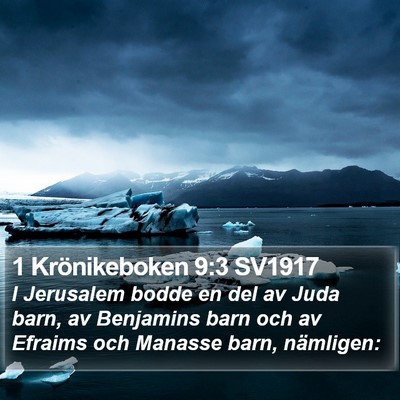 1 Krönikeboken 9:3 SV1917 Bible Verse Image