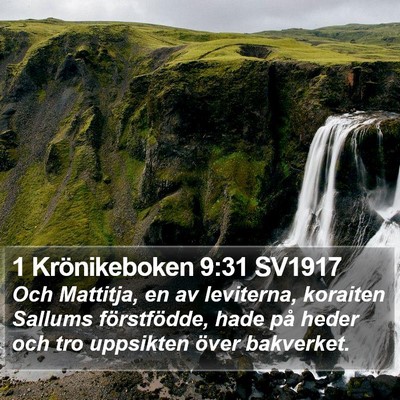 1 Krönikeboken 9:31 SV1917 Bible Verse Image