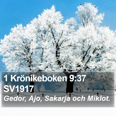1 Krönikeboken 9:37 SV1917 Bible Verse Image