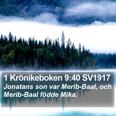 1 Krönikeboken 9:40 SV1917 Bible Verse Image