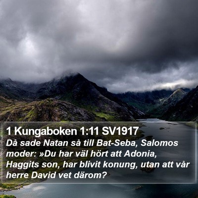 1 Kungaboken 1:11 SV1917 Bible Verse Image