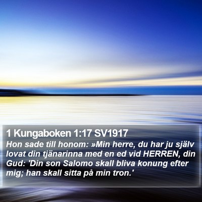 1 Kungaboken 1:17 SV1917 Bible Verse Image
