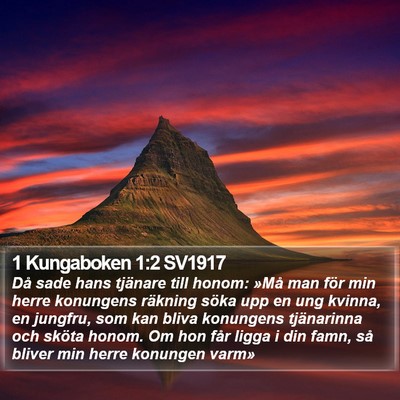 1 Kungaboken 1:2 SV1917 Bible Verse Image