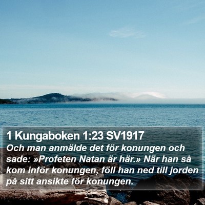 1 Kungaboken 1:23 SV1917 Bible Verse Image
