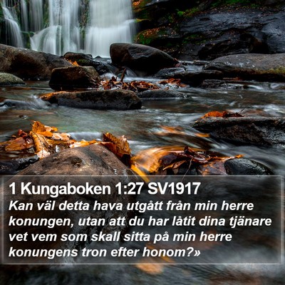 1 Kungaboken 1:27 SV1917 Bible Verse Image