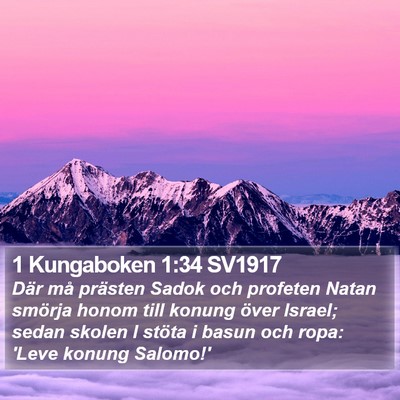 1 Kungaboken 1:34 SV1917 Bible Verse Image