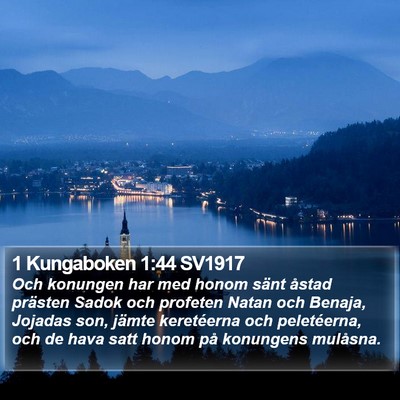 1 Kungaboken 1:44 SV1917 Bible Verse Image