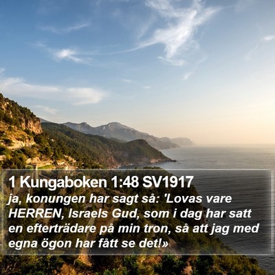 1 Kungaboken 1:48 SV1917 Bible Verse Image