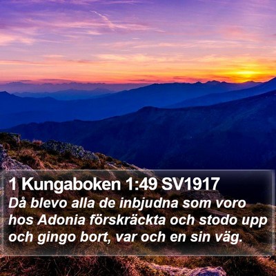 1 Kungaboken 1:49 SV1917 Bible Verse Image