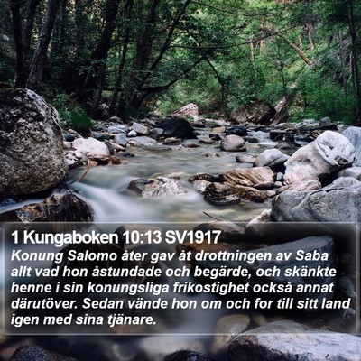 1 Kungaboken 10:13 SV1917 Bible Verse Image