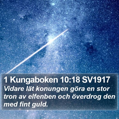 1 Kungaboken 10:18 SV1917 Bible Verse Image