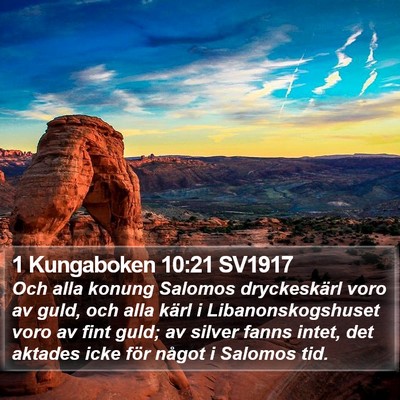 1 Kungaboken 10:21 SV1917 Bible Verse Image