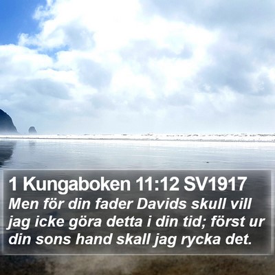 1 Kungaboken 11:12 SV1917 Bible Verse Image