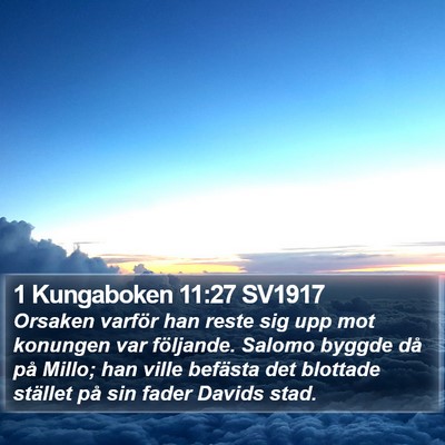 1 Kungaboken 11:27 SV1917 Bible Verse Image