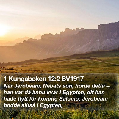 1 Kungaboken 12:2 SV1917 Bible Verse Image