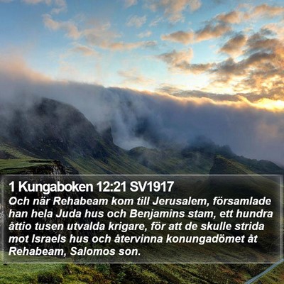 1 Kungaboken 12:21 SV1917 Bible Verse Image