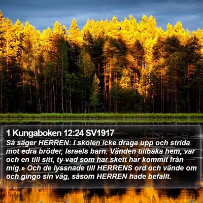 1 Kungaboken 12:24 SV1917 Bible Verse Image