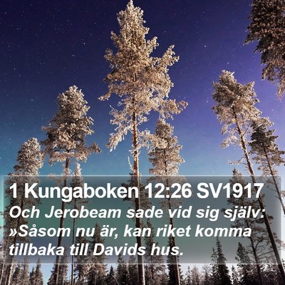 1 Kungaboken 12:26 SV1917 Bible Verse Image