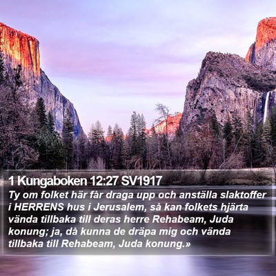 1 Kungaboken 12:27 SV1917 Bible Verse Image