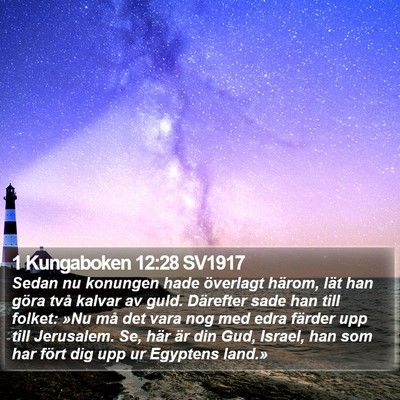 1 Kungaboken 12:28 SV1917 Bible Verse Image