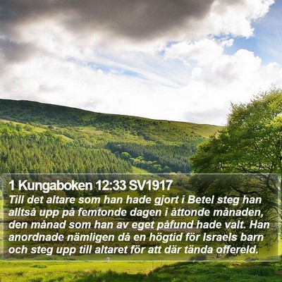 1 Kungaboken 12:33 SV1917 Bible Verse Image