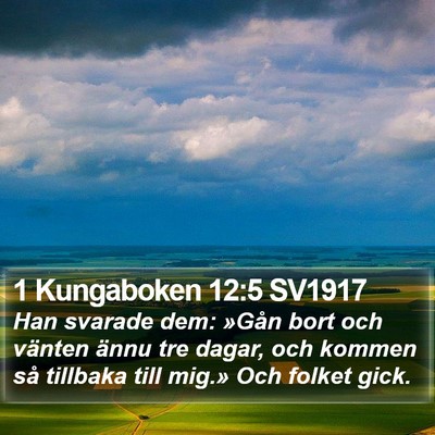 1 Kungaboken 12:5 SV1917 Bible Verse Image