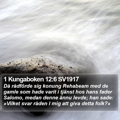 1 Kungaboken 12:6 SV1917 Bible Verse Image