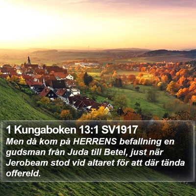 1 Kungaboken 13:1 SV1917 Bible Verse Image