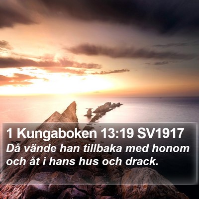 1 Kungaboken 13:19 SV1917 Bible Verse Image