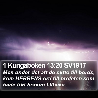 1 Kungaboken 13:20 SV1917 Bible Verse Image