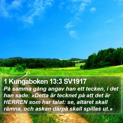 1 Kungaboken 13:3 SV1917 Bible Verse Image