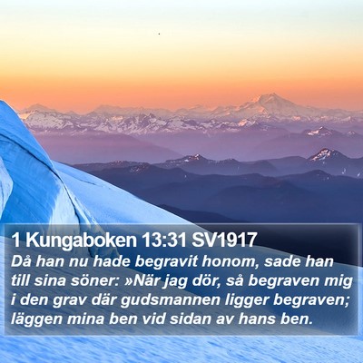 1 Kungaboken 13:31 SV1917 Bible Verse Image