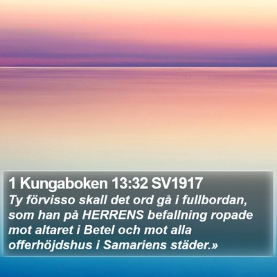 1 Kungaboken 13:32 SV1917 Bible Verse Image