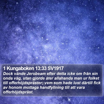 1 Kungaboken 13:33 SV1917 Bible Verse Image