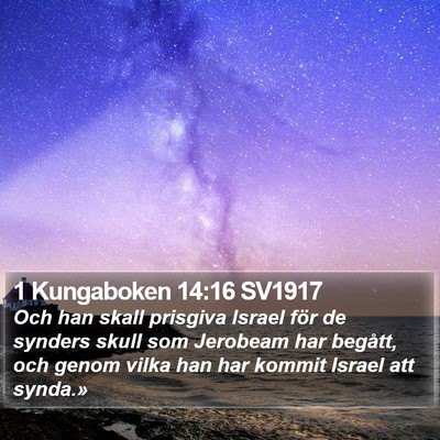1 Kungaboken 14:16 SV1917 Bible Verse Image
