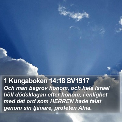 1 Kungaboken 14:18 SV1917 Bible Verse Image