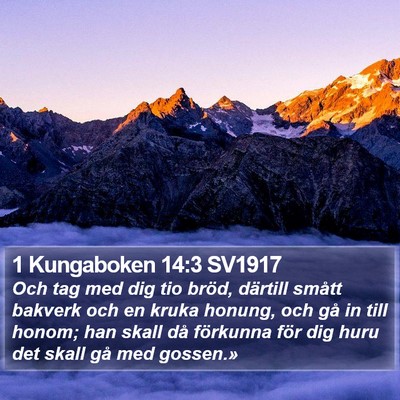 1 Kungaboken 14:3 SV1917 Bible Verse Image