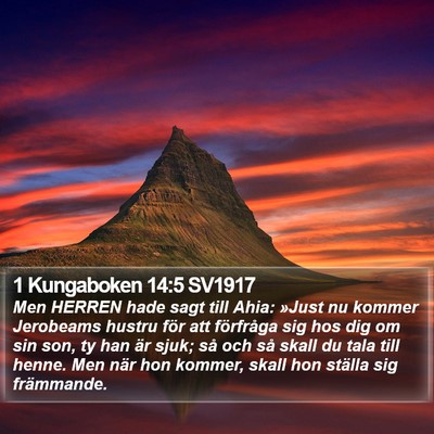 1 Kungaboken 14:5 SV1917 Bible Verse Image