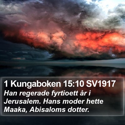 1 Kungaboken 15:10 SV1917 Bible Verse Image