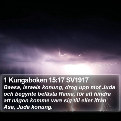 1 Kungaboken 15:17 SV1917 Bible Verse Image