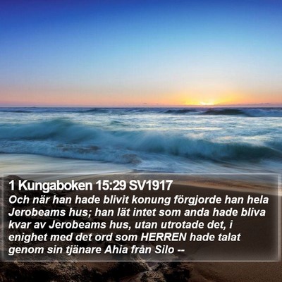 1 Kungaboken 15:29 SV1917 Bible Verse Image