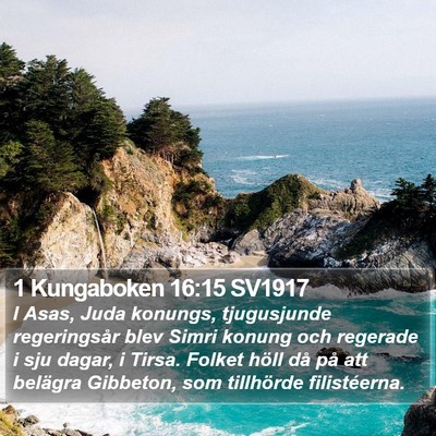 1 Kungaboken 16:15 SV1917 Bible Verse Image