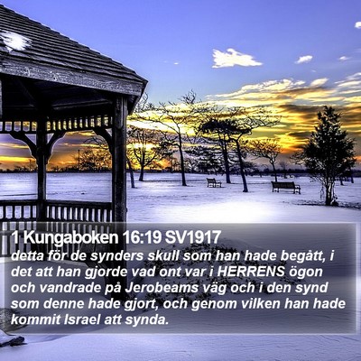 1 Kungaboken 16:19 SV1917 Bible Verse Image
