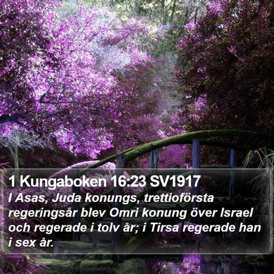 1 Kungaboken 16:23 SV1917 Bible Verse Image
