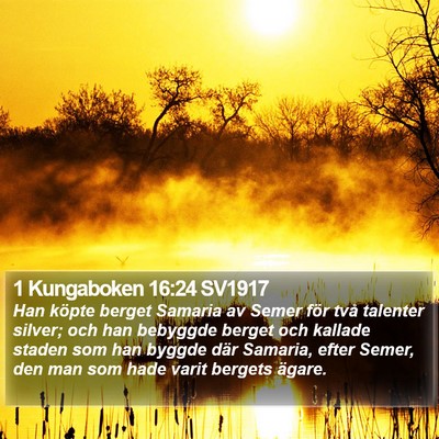 1 Kungaboken 16:24 SV1917 Bible Verse Image