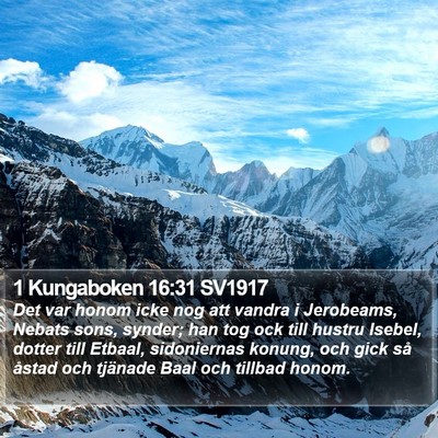 1 Kungaboken 16:31 SV1917 Bible Verse Image