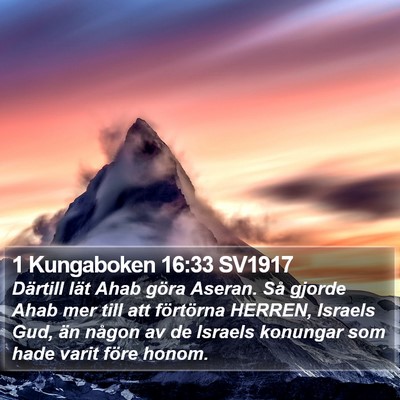 1 Kungaboken 16:33 SV1917 Bible Verse Image