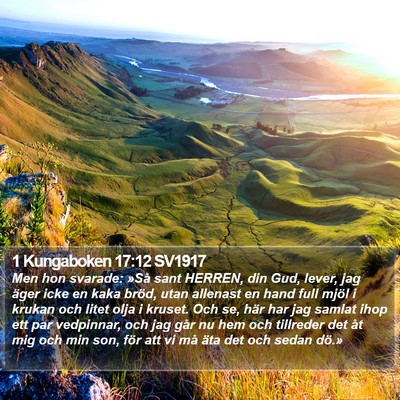 1 Kungaboken 17:12 SV1917 Bible Verse Image