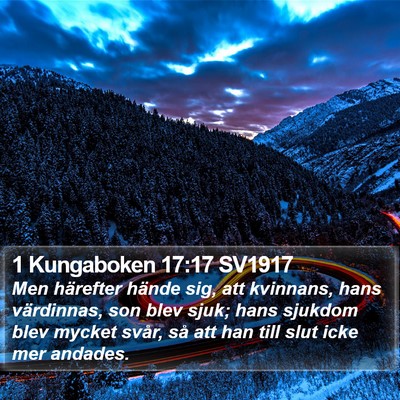1 Kungaboken 17:17 SV1917 Bible Verse Image