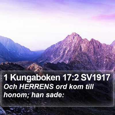 1 Kungaboken 17:2 SV1917 Bible Verse Image